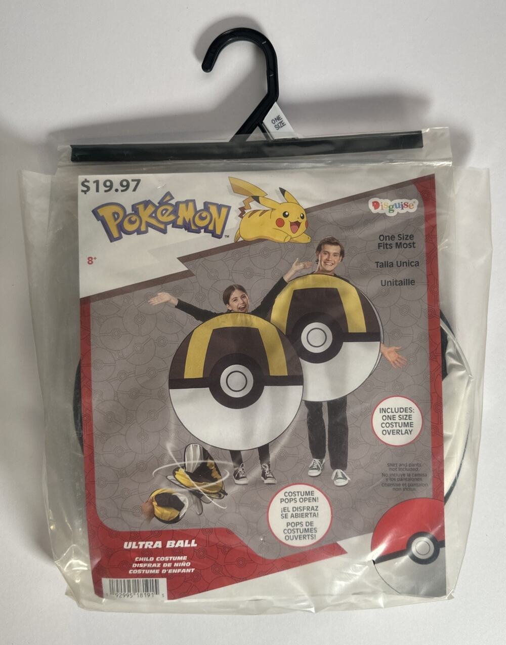 Pokemon Halloween Cosplay Costume Ultra Ball Child Fits Most by Disguise Nwt